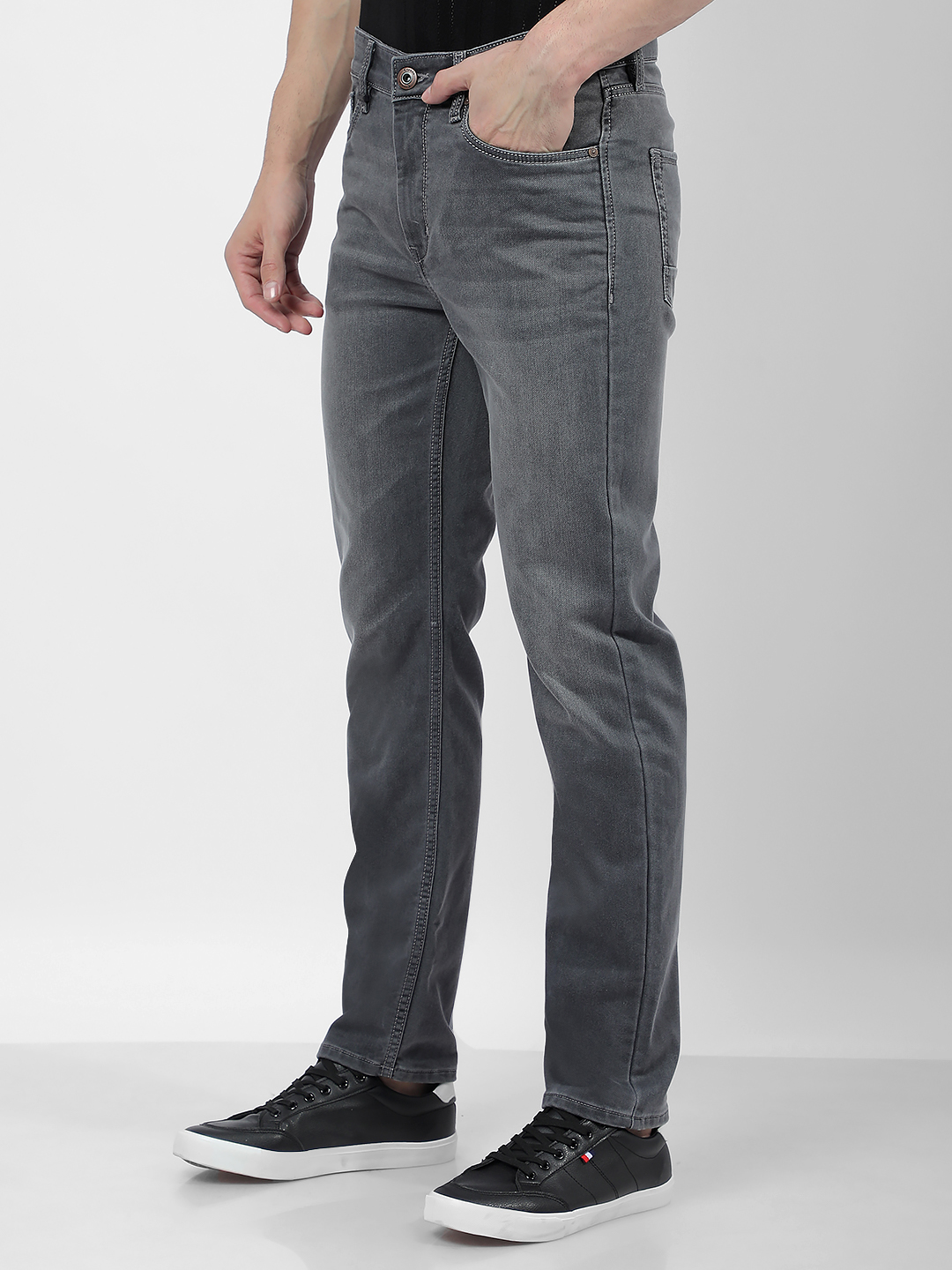 Numero Uno Men Faded Grey Jeans